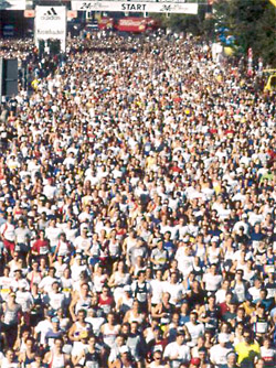 Start beim Berlin Marathon